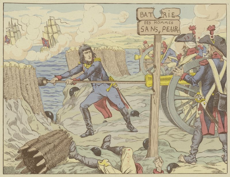 Napoleone carica un cannone come un soldato comune durante l
