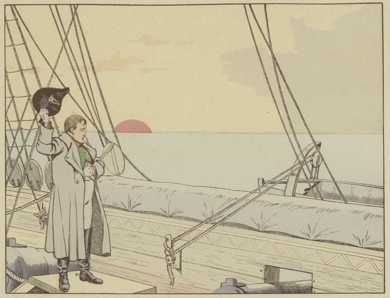 Napoleone a bordo della HMS Bellerophon dopo essersi arreso agli inglesi, 15 luglio 1815 da Onfray de Breville Job