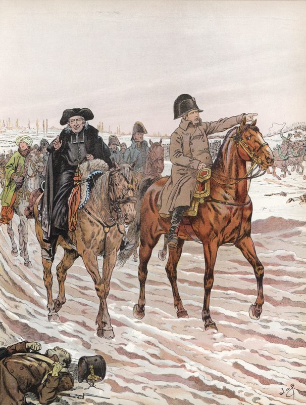 Napoleone, che cavalca accanto all