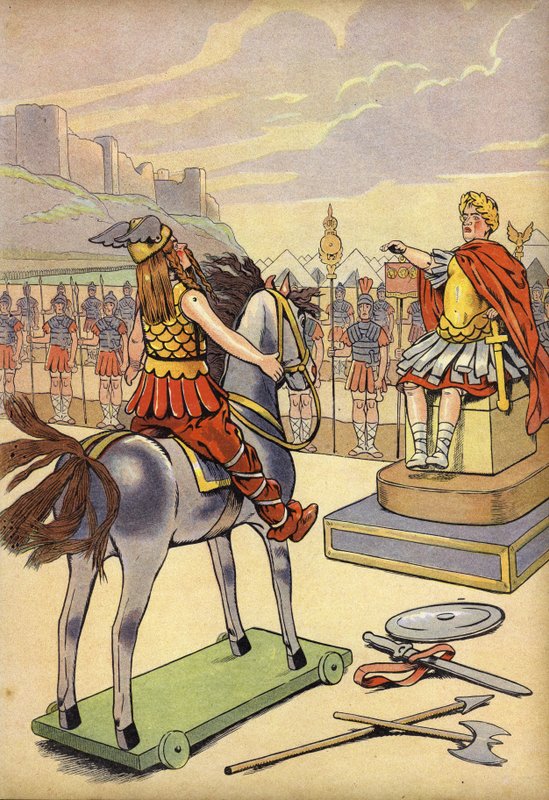 Gallo romanizzato che mostra fedeltà a Giulio Cesare da Onfray de Breville Job