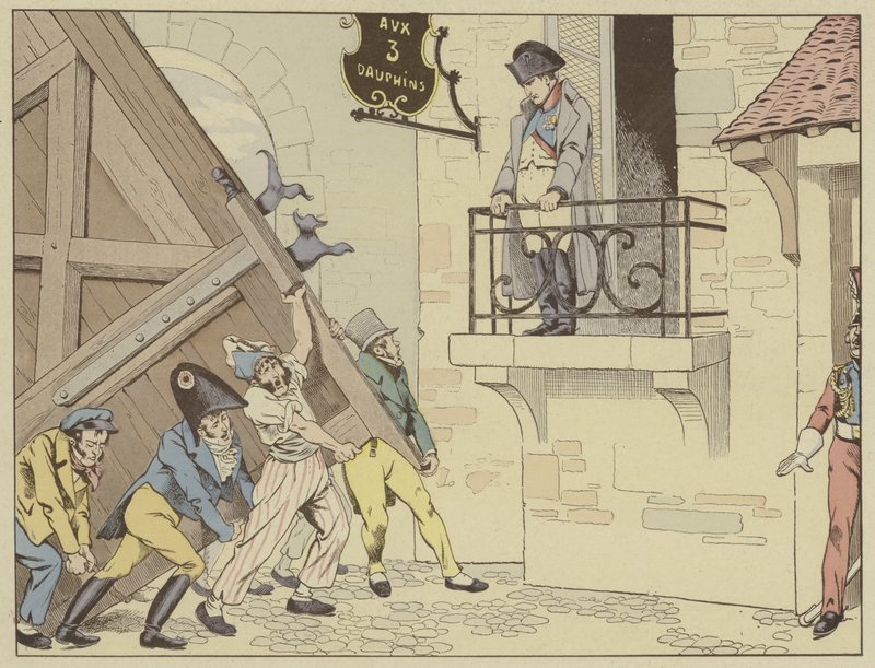La città di Grenoble apre le sue porte a Napoleone al suo ritorno dall