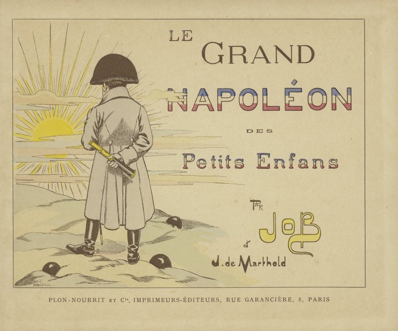 Pagina del titolo di Le Grand Napoléon des Petits Enfants da Onfray de Breville Job