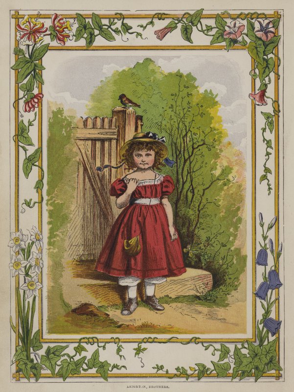 Bambina in un vestito rosso da Oskar Pletsch
