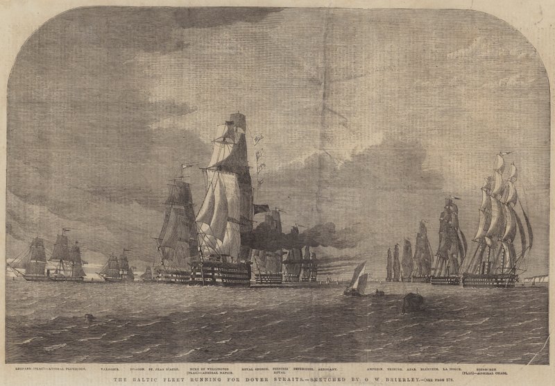 La flotta baltica in corsa per lo stretto di Dover da Oswald Walters Brierly