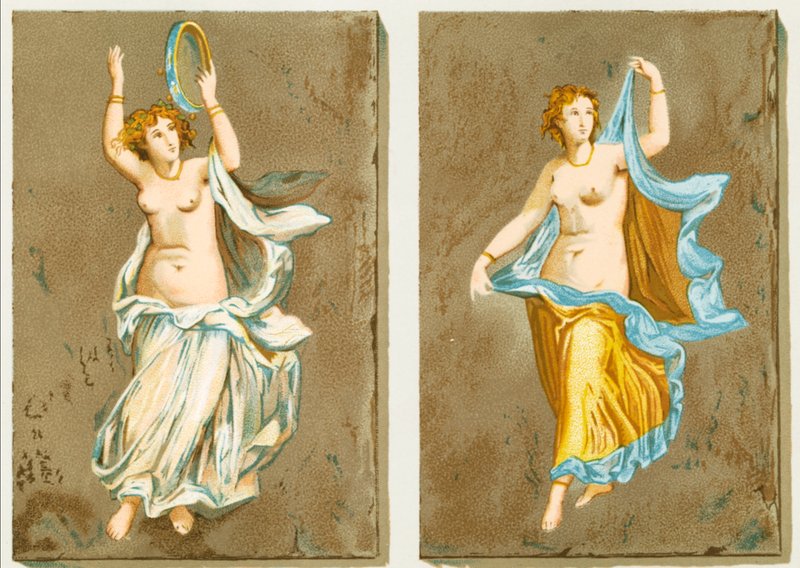 Ragazze danzanti da un dipinto pompeiano da P. Sellier