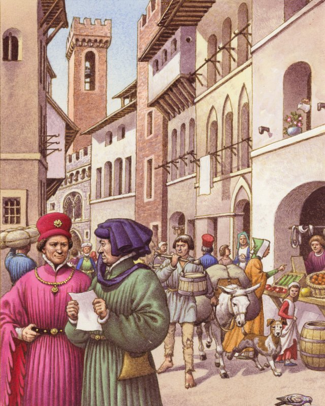 Una tipica scena di strada a Firenze all