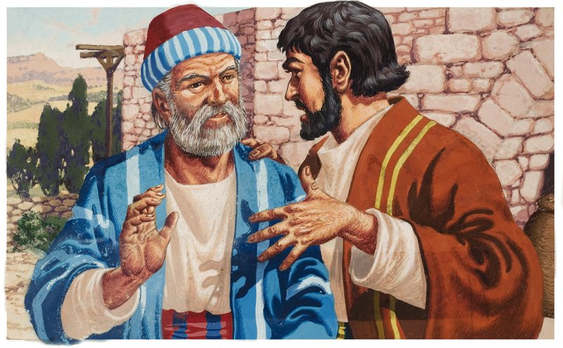 Scena biblica da Pat (1907-95) Nicolle