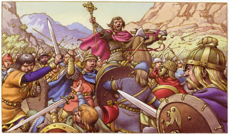 Germanus, il vescovo battagliero (gouache su carta) da Pat (1907-95) Nicolle