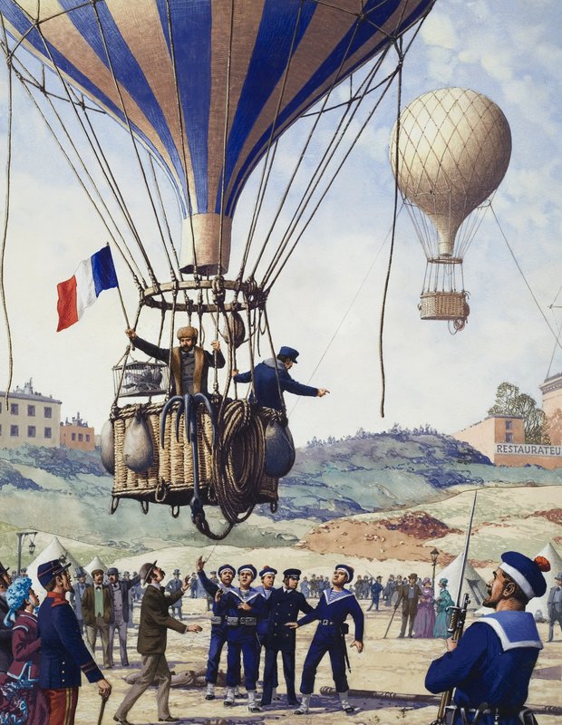 La meravigliosa storia della Francia: Parigi assediata (gouache su carta) da Pat (1907-95) Nicolle