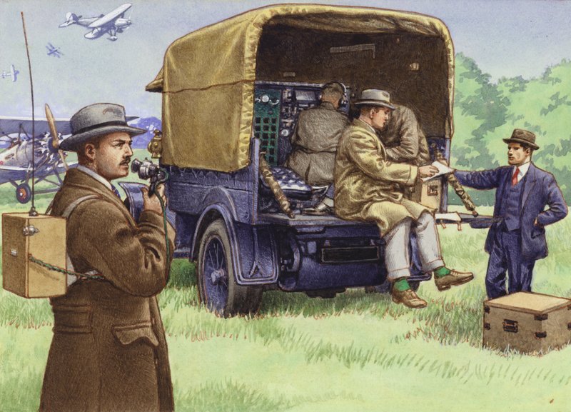 I primi giorni di trasmissione esterna per la BBC (gouache su carta) da Pat (1907-95) Nicolle