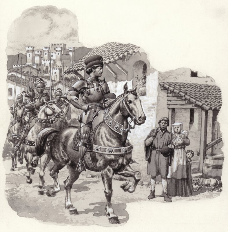 Sigismondo Malatesta, Italian mercenary (gouache on paper) da Pat (1907 95) Nicolle