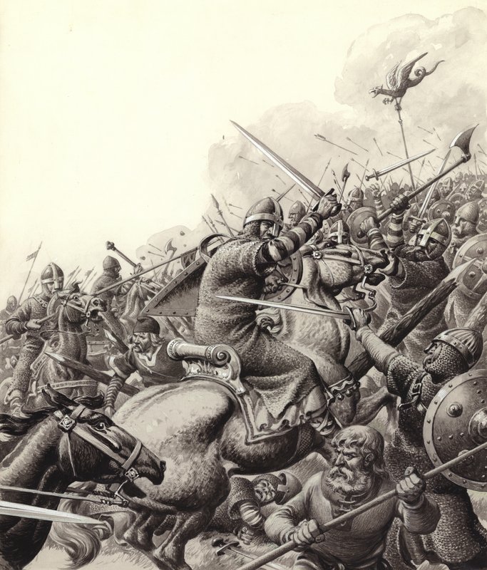 La battaglia di Hastings (gouache su carta) da Pat (1907 95) Nicolle