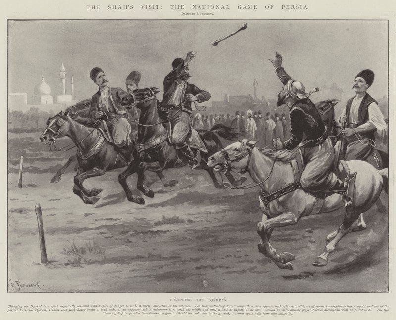 La visita dello Scià, il gioco nazionale della Persia da Paul Frenzeny