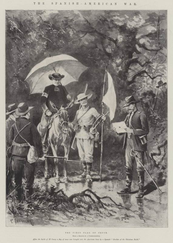 La guerra ispano-americana, la prima bandiera di tregua da Paul Frenzeny