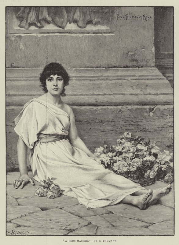 Una Fanciulla Rosa da Friedrich Paul Thumann