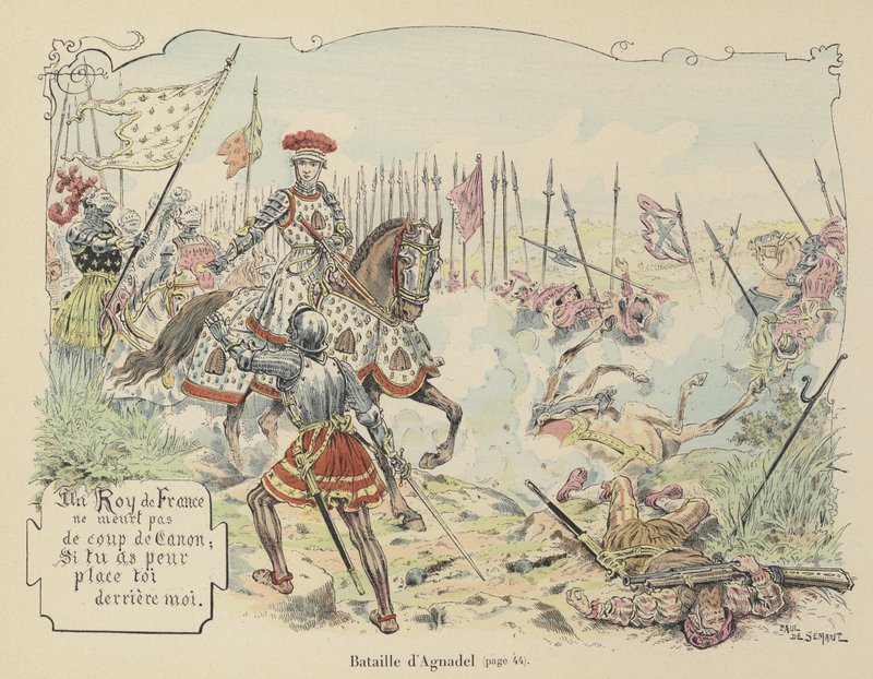 Re Luigi XII di Francia alla battaglia di Agnadello, Italia, 1509 da Paul de Semant