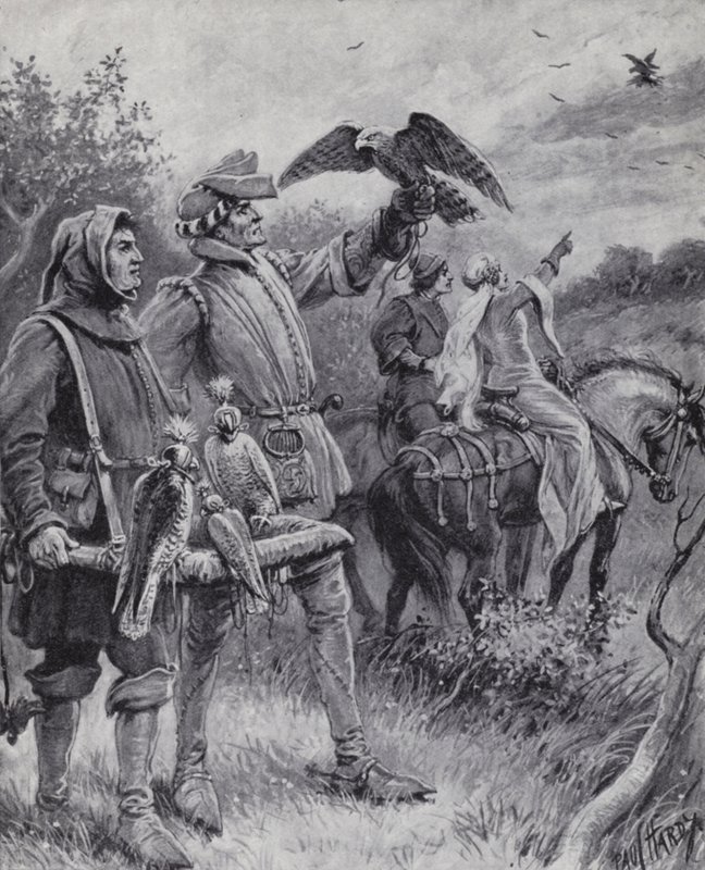 Falconeria nel Medioevo da Paul (after) Hardy