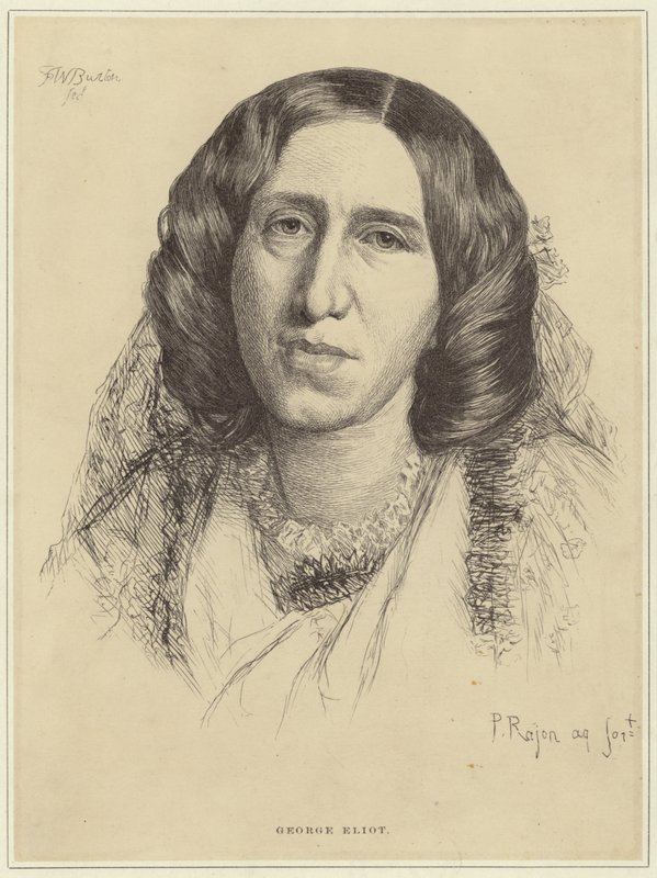 Ritratto di George Eliot da Paul Adolphe Rajon