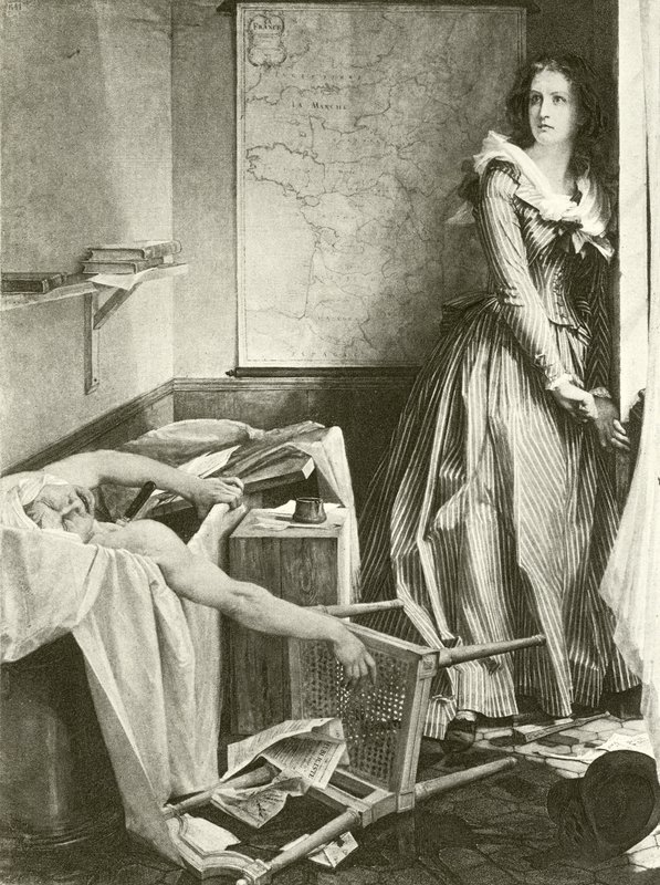 Charlotte Corday e Marat da Paul Baudry