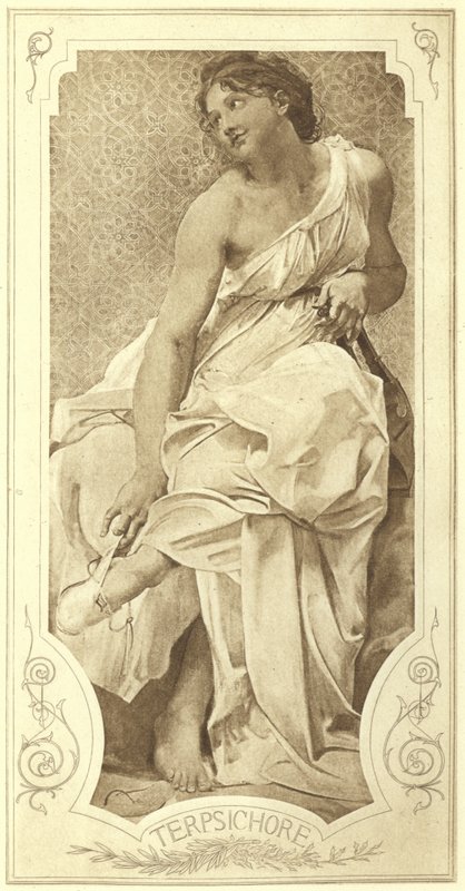 Tersicore, Musa della Danza Corale (fotoincisione) da Paul Baudry