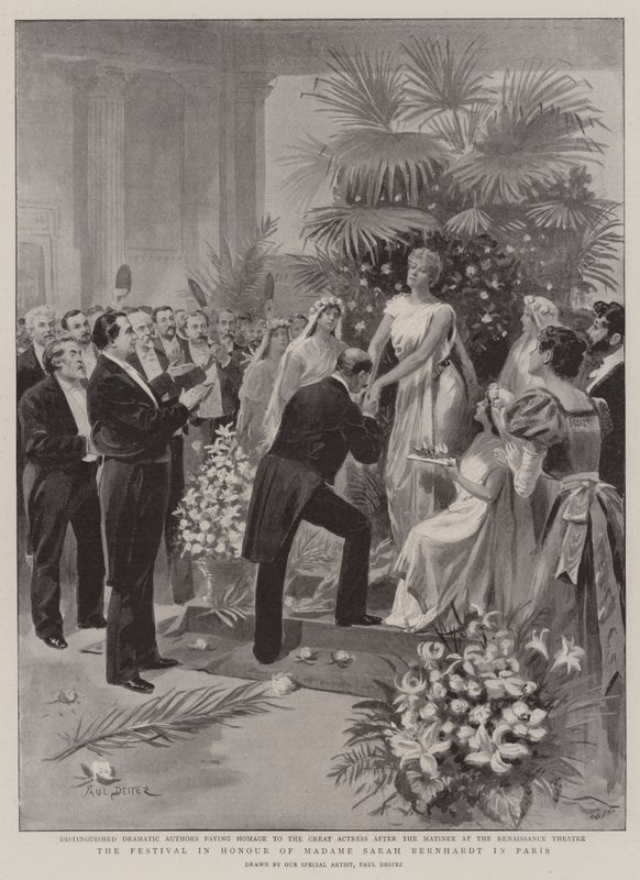 Il festival in onore di Madame Sarah Bernhardt a Parigi da Paul Destez