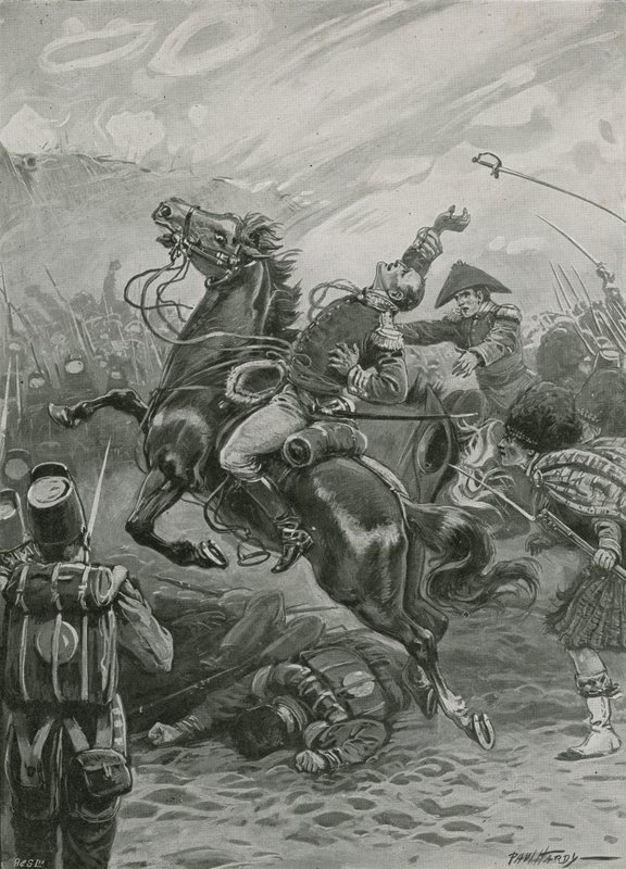 Morte di Sir Edward Pakenham alla Battaglia di New Orleans, 1814 da Paul Hardy