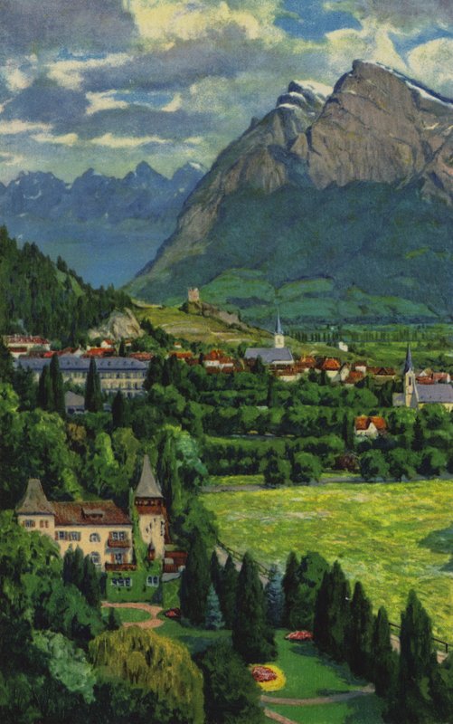 Terme svizzere: Ragaz, con Churfirsten e Gonzen da Paul Kutscha