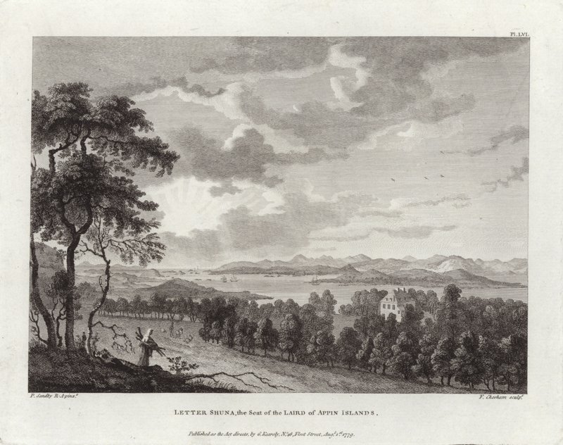 Lettera Shuna, la sede del Laird di Appin Islands da Paul Sandby