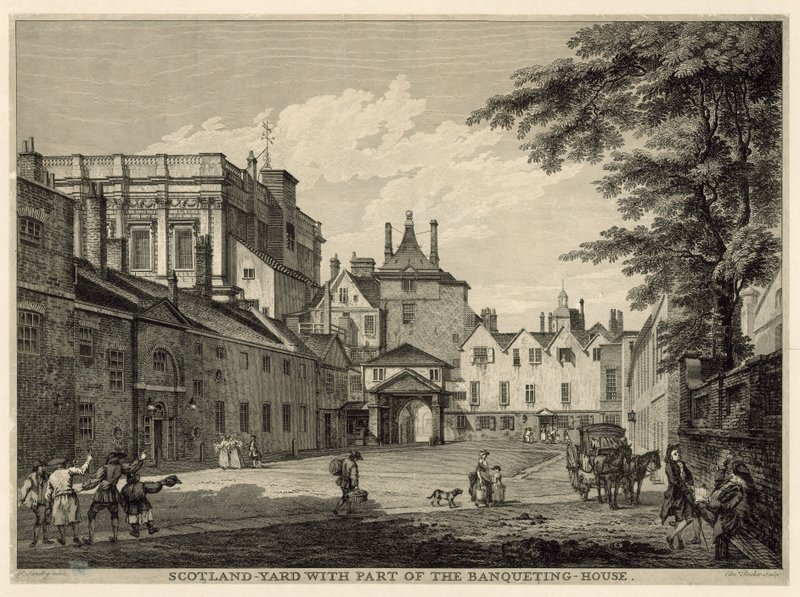 Scotland Yard con parte della Banqueting House da Paul Sandby