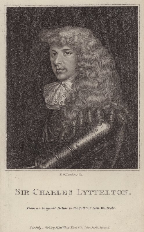 Sir Charles Lyttelton, politico inglese e governatore coloniale della Giamaica da Peltro William Tomkins
