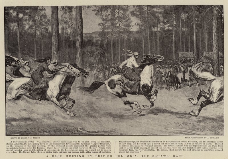 Una corsa in British Columbia, la corsa delle Squaws da Percy F.S. Spence