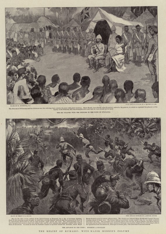Il soccorso di Kumassi, con la colonna del Maggiore Morris da Percy F.S. Spence