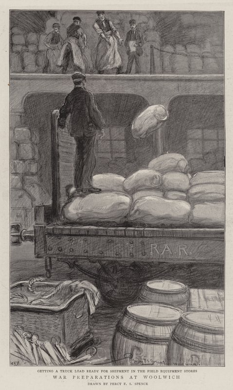 Preparativi di Guerra a Woolwich da Percy F.S. Spence