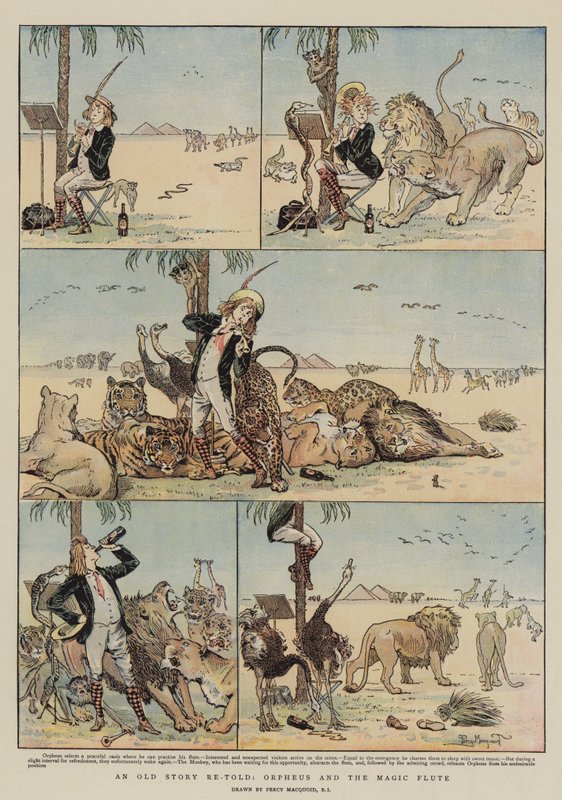 Una vecchia storia raccontata di nuovo, Orfeo e il flauto magico da Percy Macquoid
