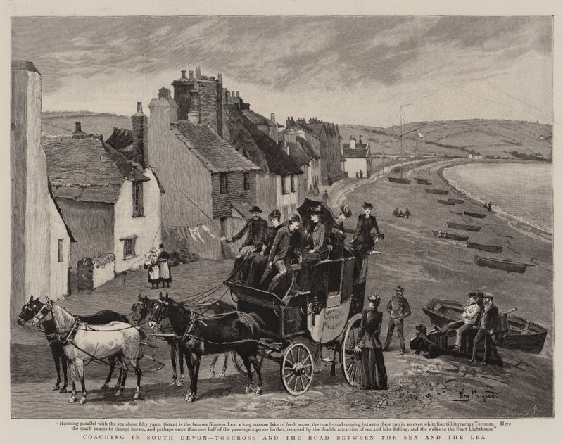 Viaggio in carrozza nel Devon meridionale, Torcross e la strada tra il mare e la Lea da Percy Macquoid
