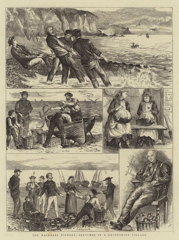 La Pesca dello Sgombro, Schizzi in un Villaggio del Devonshire da Percy Macquoid