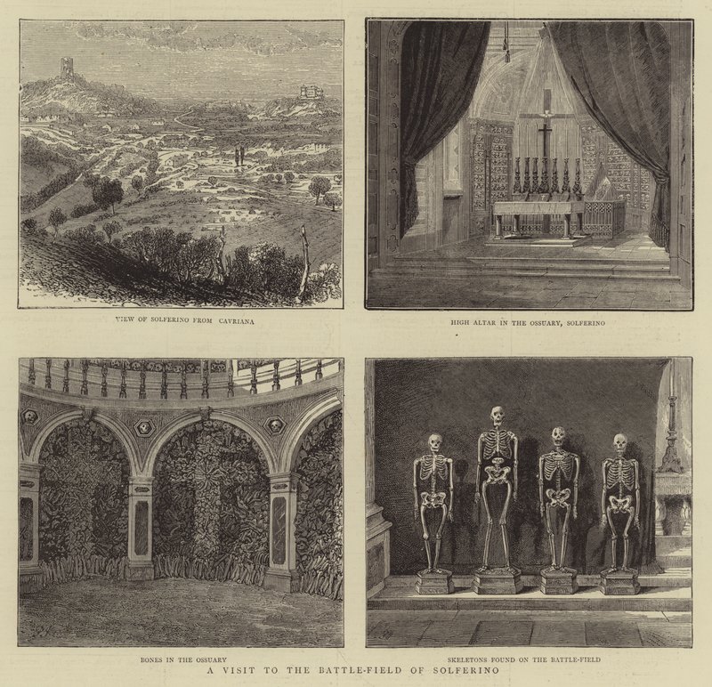Visita al campo di battaglia di Solferino da Percy William Justyne