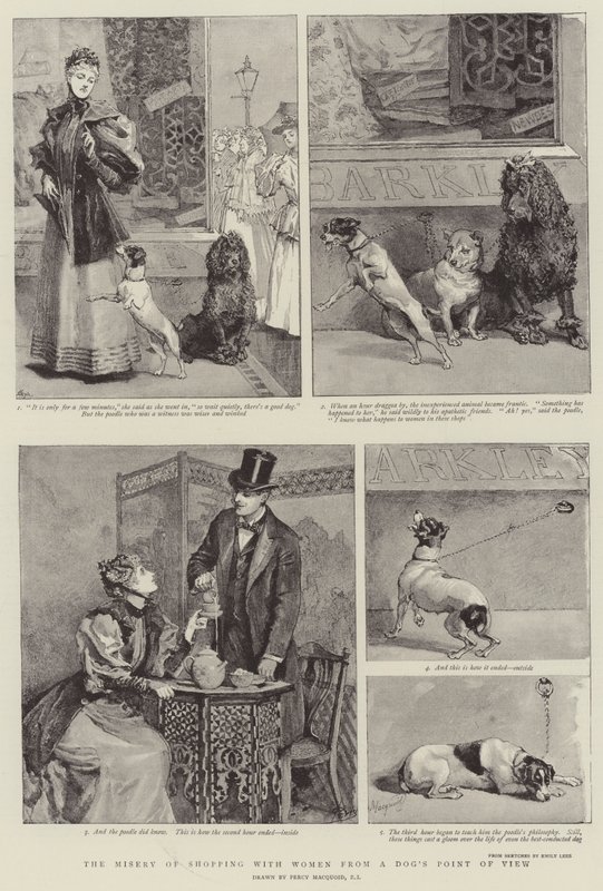 La miseria dello shopping con le donne dal punto di vista di un cane da Percy Macquoid