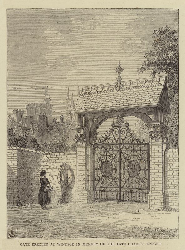 Porta eretta a Windsor in memoria del defunto Charles Knight da Percy William Justyne