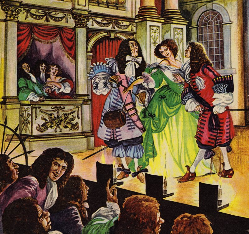 Pubblico che guarda The Country Wife di William Wycherley da Peter Jackson