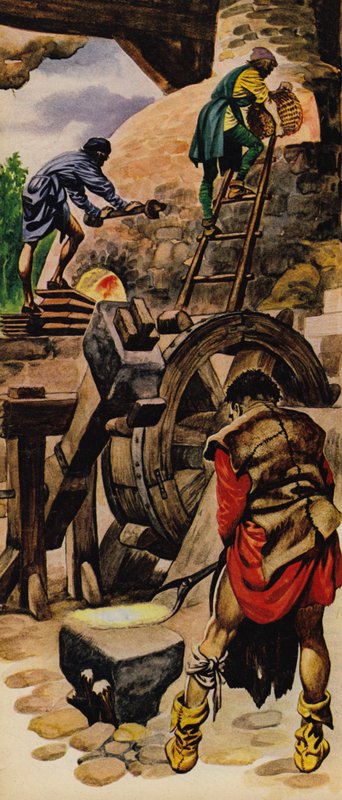 Produzione del ferro nel Medioevo da Peter Jackson