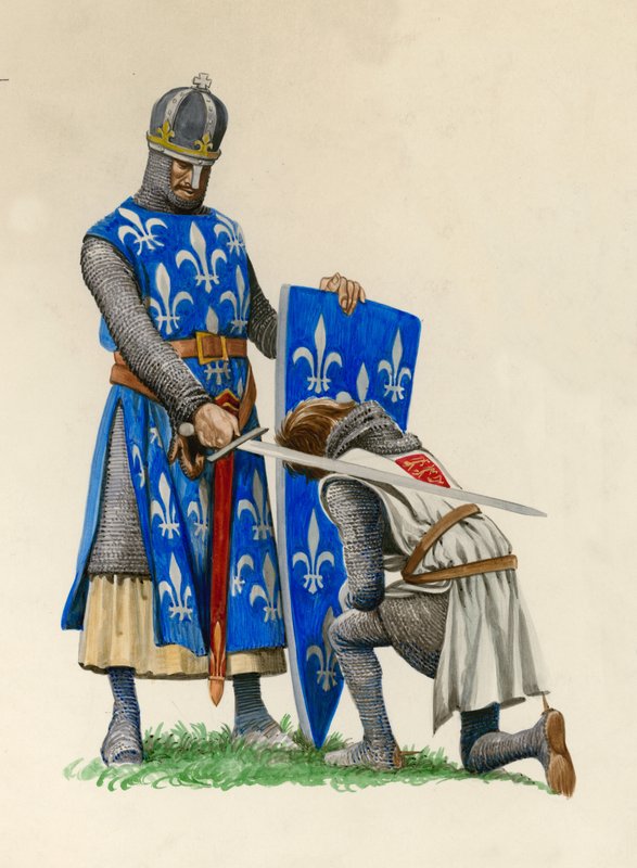 Il principe Riccardo, il futuro Riccardo Cuor di Leone, viene nominato cavaliere dal re Luigi di Francia da Peter Jackson