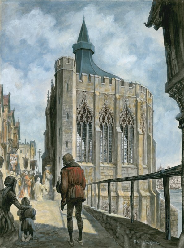 Ricostruzione della Cappella di San Tommaso sul vecchio Ponte di Londra da Peter Jackson