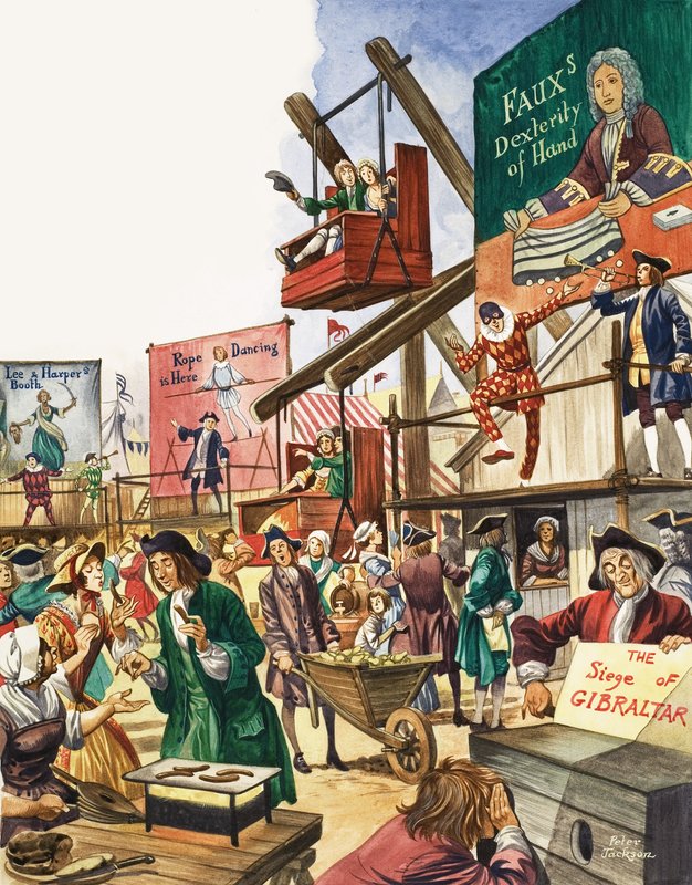 La meravigliosa storia della Gran Bretagna: Fiere e divertimenti per il popolo. Fiera di Bartholomew da Peter Jackson