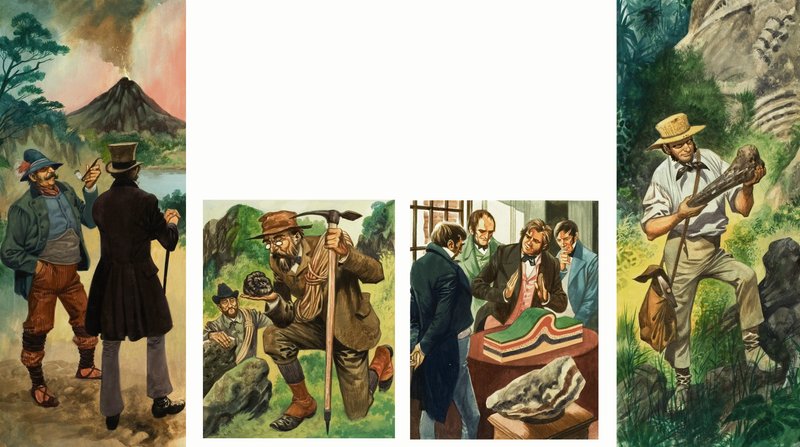 Sequenza non identificata di illustrazioni che rappresentano l