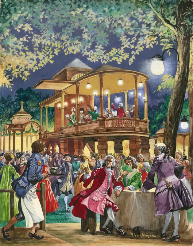 Giardini di piacere di Vauxhall intorno al 1750 da Peter Jackson