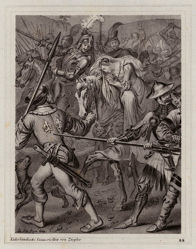Anna di Bretagna, regina consorte di Carlo VIII di Francia da Peter Johann Nepomuk Geiger