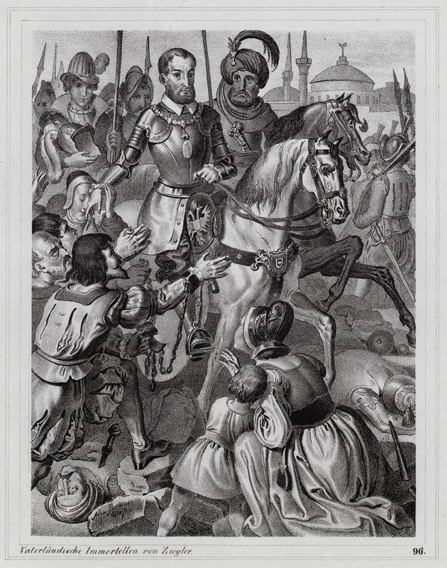 Carlo V libera gli schiavi cristiani da Tunisi da Peter Johann Nepomuk Geiger