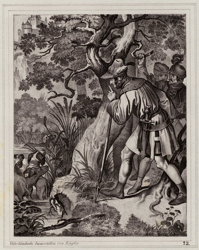 Scoperta delle sorgenti termali di Baden, Austria da Peter Johann Nepomuk Geiger