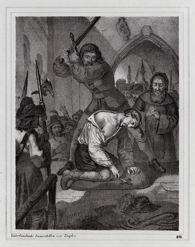 Esecuzione del conte di Reinstein-Tattenbach da Peter Johann Nepomuk Geiger